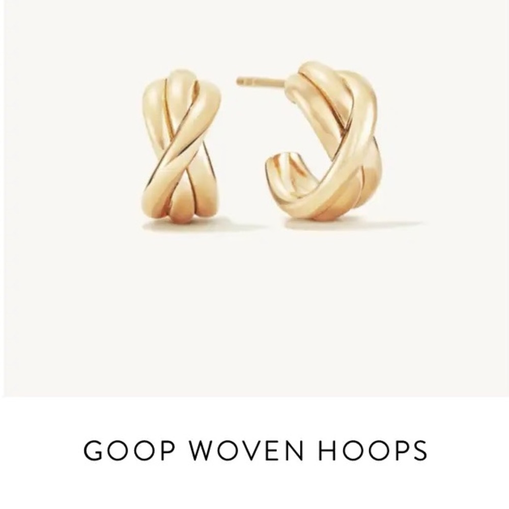 ISO Goop x Mejuri woven hoops